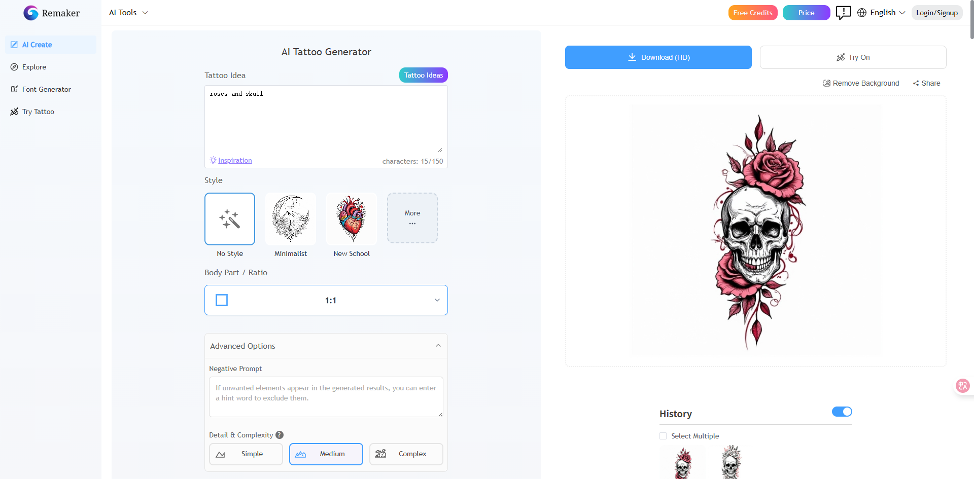 Remaker AI - High Quality Tattoo Ideas