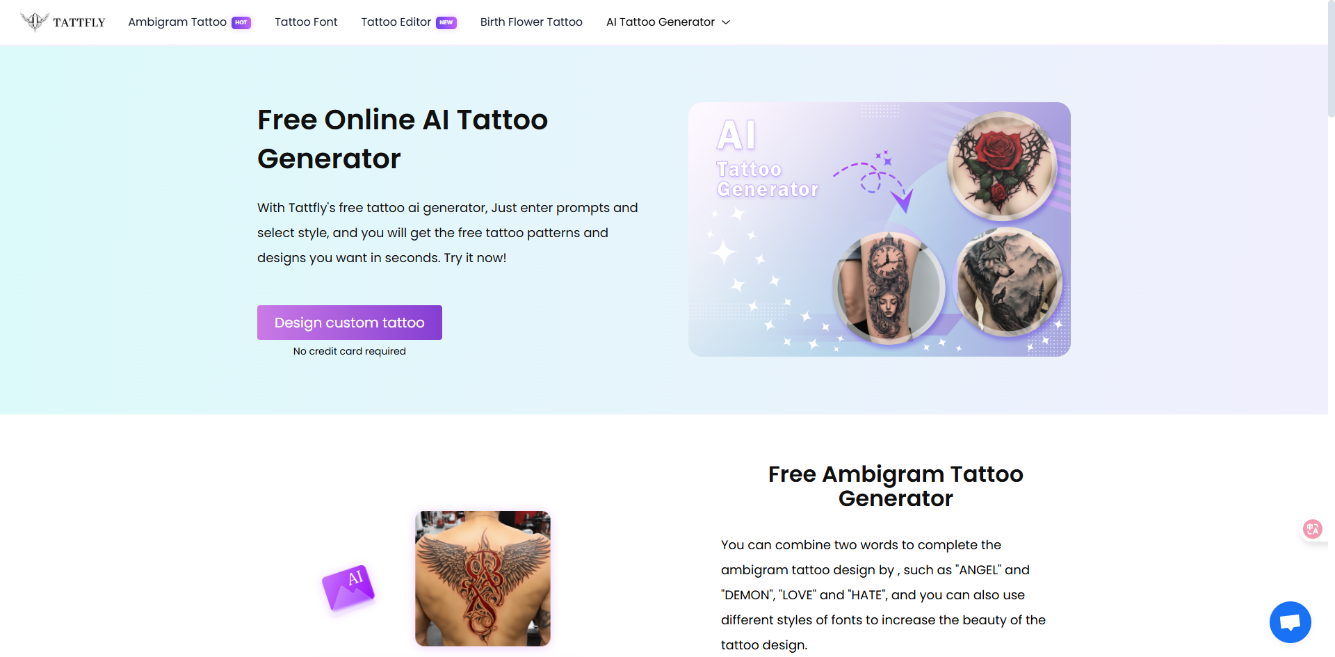 Tattfly - Ambigram and Font Tattoo Generator